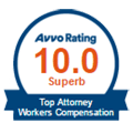 Avvo Superb Rated Top Workers’ Compensation Attorney