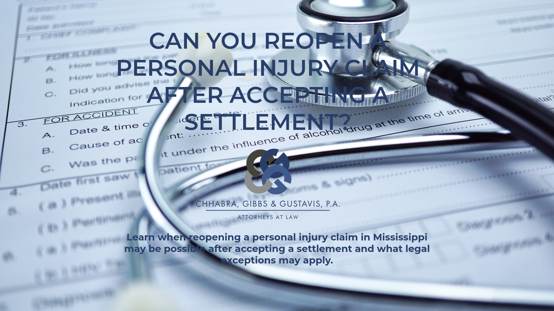 Can You Reopen a Personal Injury Claim After Accepting a Settlement?