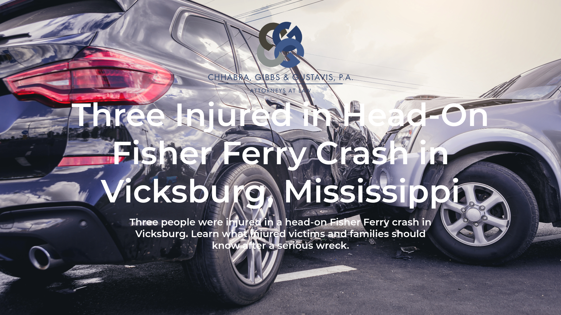 Three Injured in Head-On Fisher Ferry Crash in Vicksburg, Mississippi