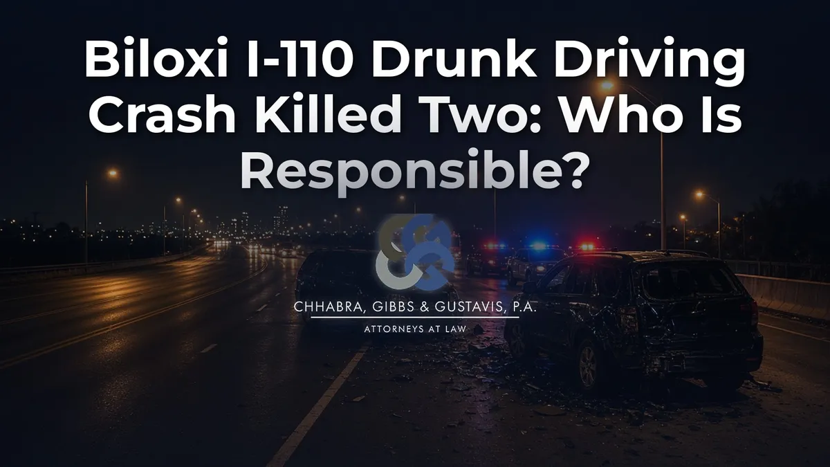 Accidente por conducir en estado de ebriedad en la I-110 de Biloxi dejó dos muertos: ¿Quién es el responsable?