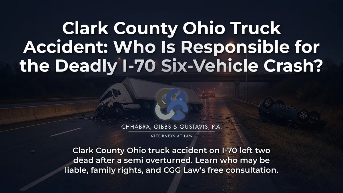 Clark County Ohio Truck Accident: Who Is Responsible for the Deadly I-70 Six-Vehicle Crash?