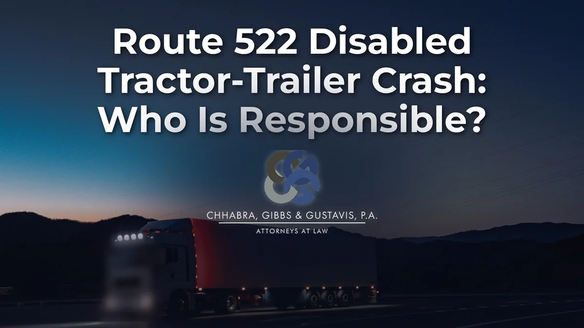 Route 522 Disabled Tractor-Trailer Crash: Who Is Responsible?