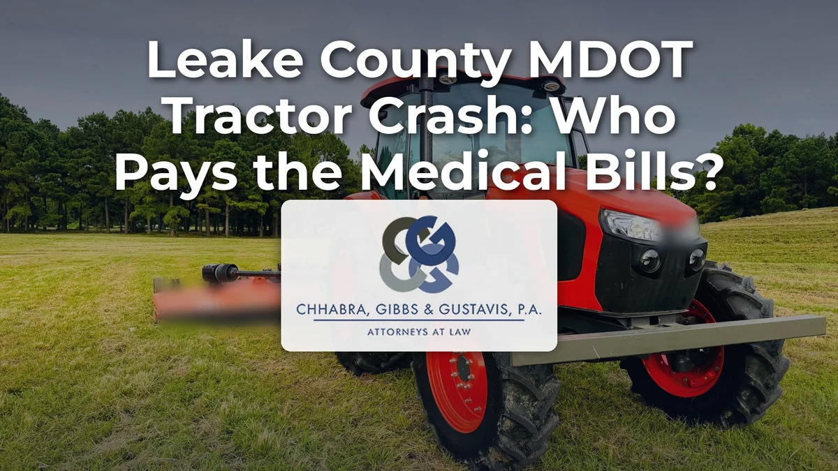 Leake County MDOT Tractor Crash: Who Pays the Medical Bills?