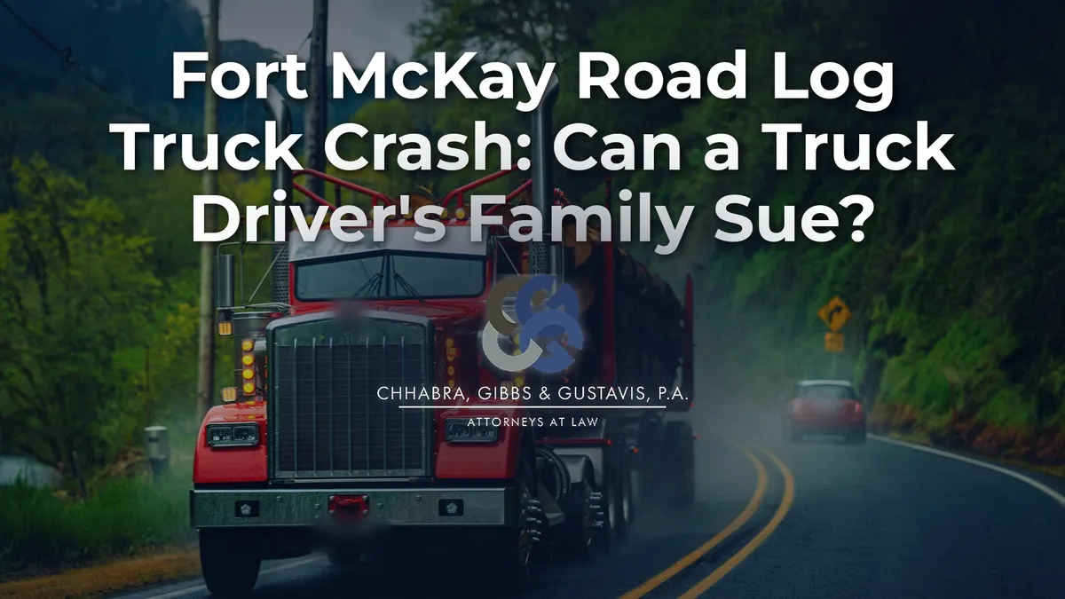 Fort McKay Road Log Truck Crash: Can a Truck Driver’s Family Sue?