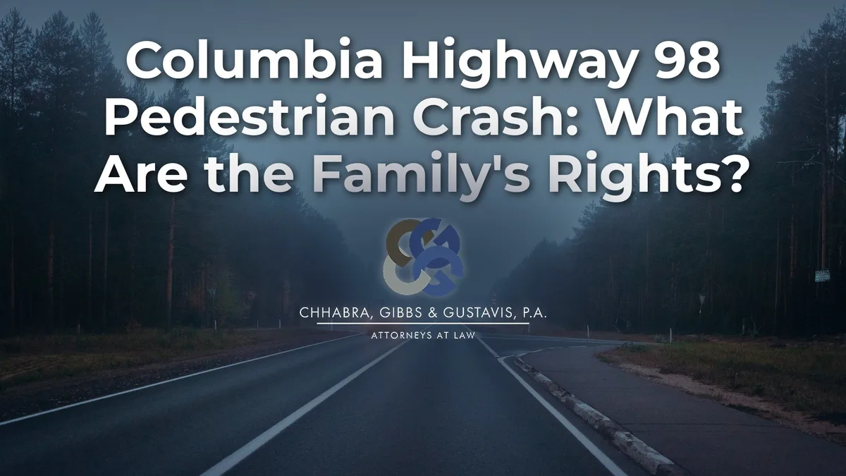 Columbia Highway 98 Pedestrian Crash: What Are the Family’s Rights?