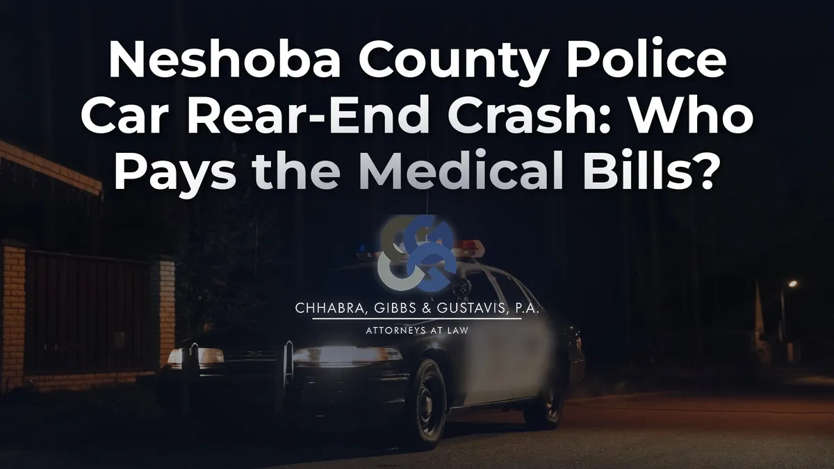 Neshoba County Police Car Rear-End Crash: Who Pays the Medical Bills?