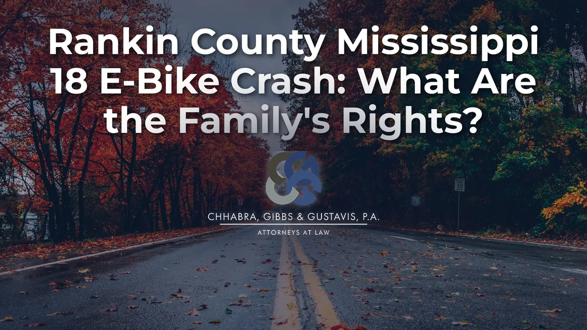 Rankin County Mississippi 18 E-Bike Crash: What Are the Family’s Rights?