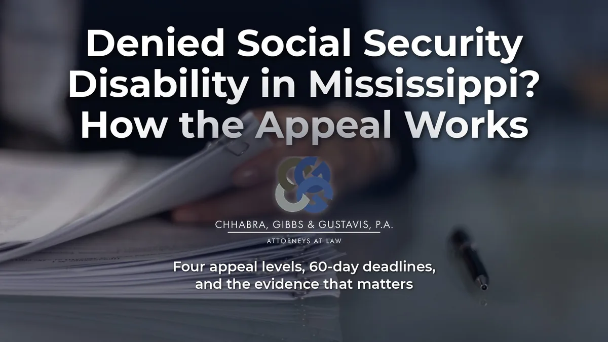 Denied Social Security Disability in Mississippi? How the Appeal Works