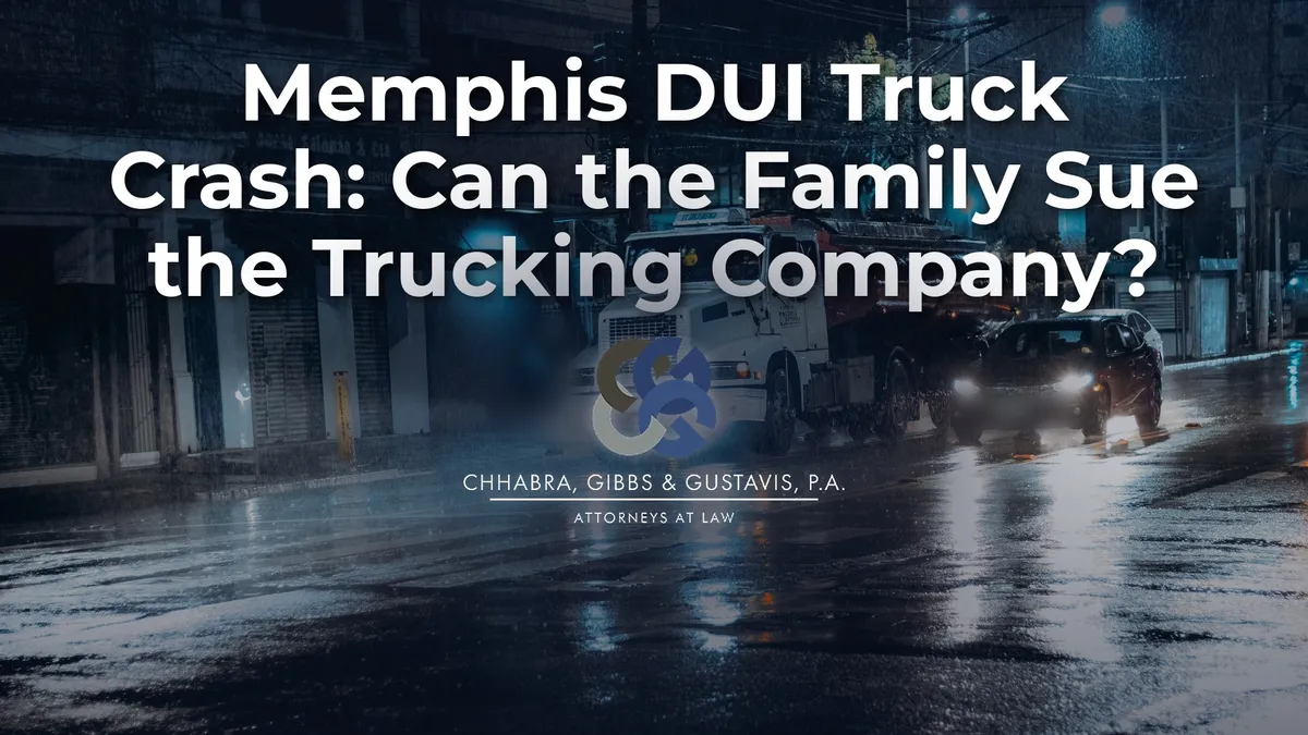 Memphis DUI Truck Crash: Can the Family Sue the Trucking Company?