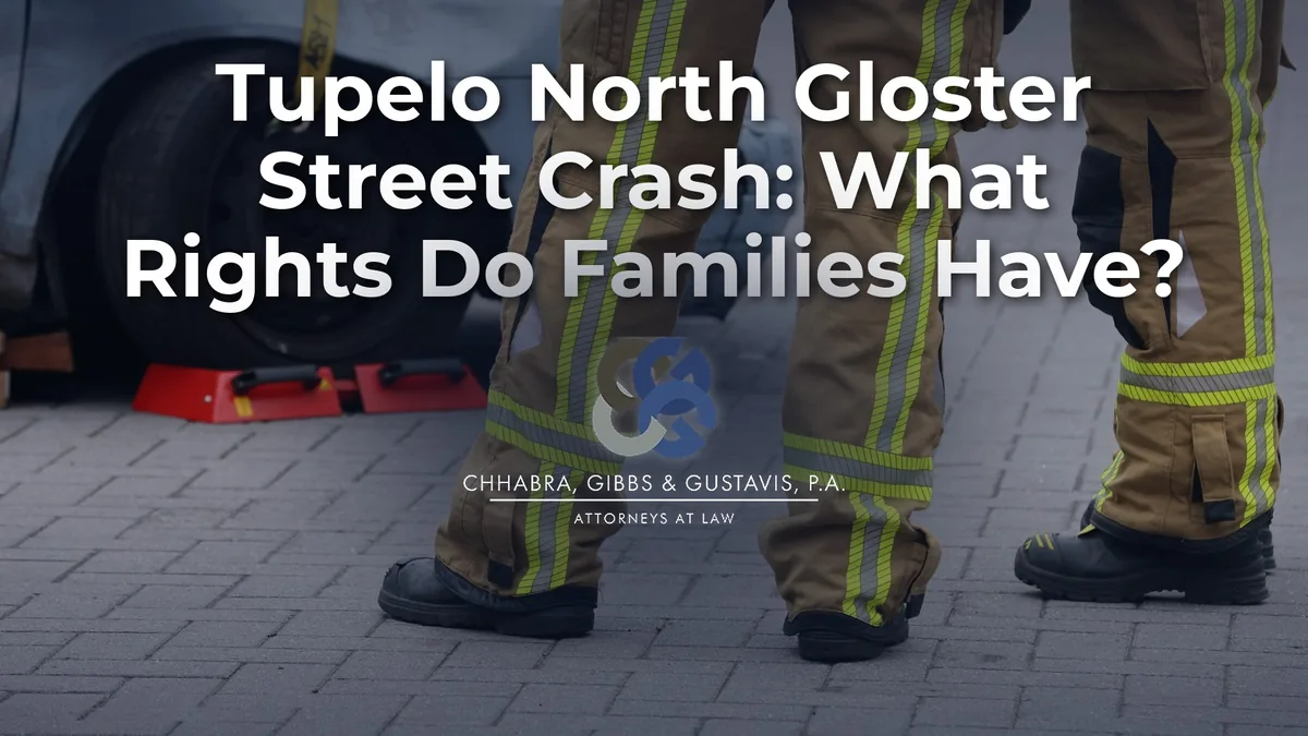 Accidente en la calle Gloster de Tupelo North: ¿Qué derechos tienen las familias?