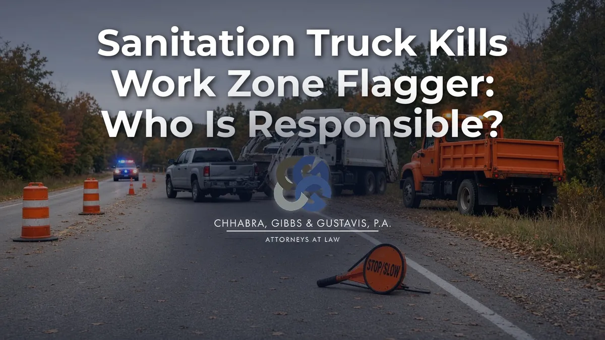Sanitation Truck Kills Work Zone Flagger: Who Is Responsible?